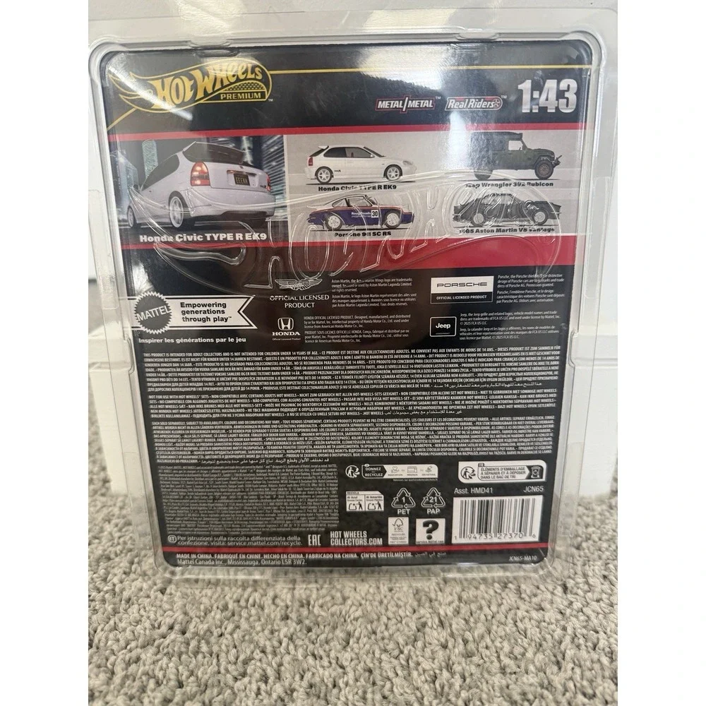 Hot Wheels‎ Premium 1:43 Honda Civic Type R EK9 White Metal Real Riders
